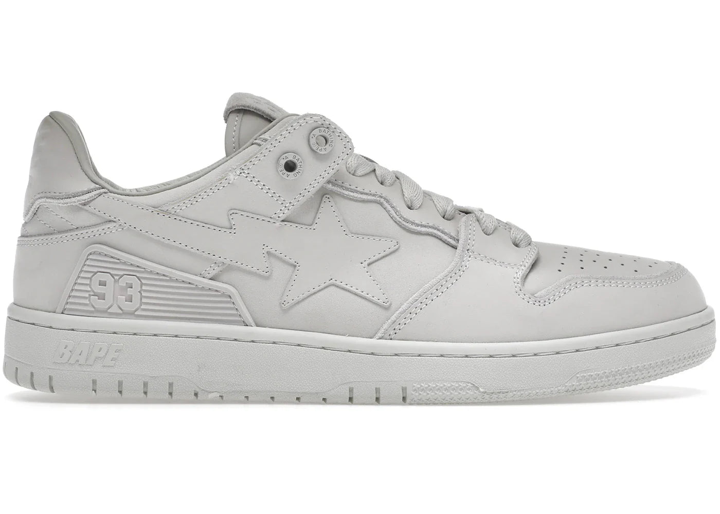 A Bathing Ape Bape SK8 Sta Triple White Nubuck