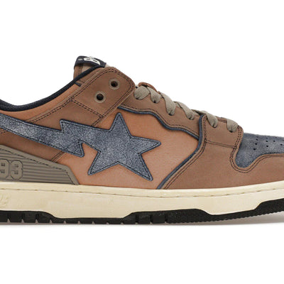 A Bathing Ape Bape SK8 Sta Vintage Beige Indigo