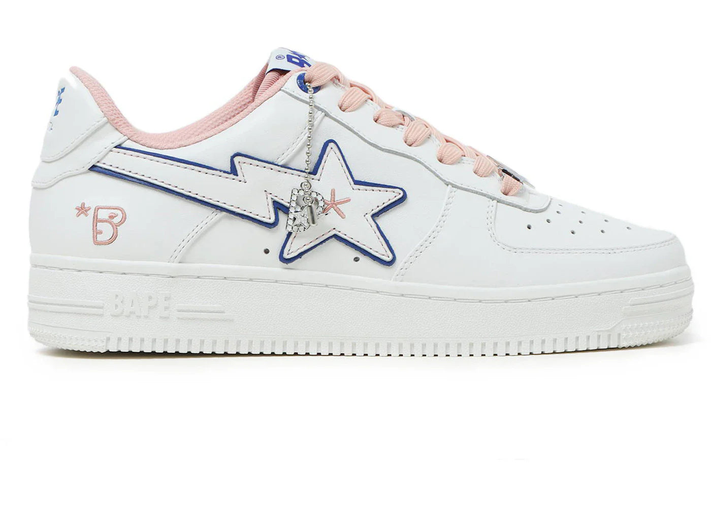 A Bathing Ape Bape Sta BAPY White Pink (Women's)