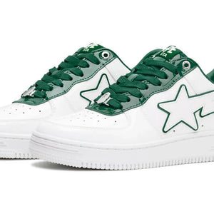 A Bathing Ape Bape Sta Patent Leather White Green