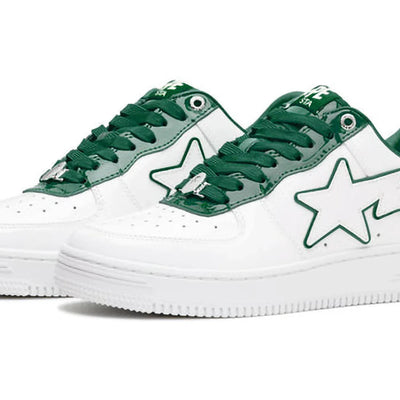 A Bathing Ape Bape Sta Patent Leather White Green