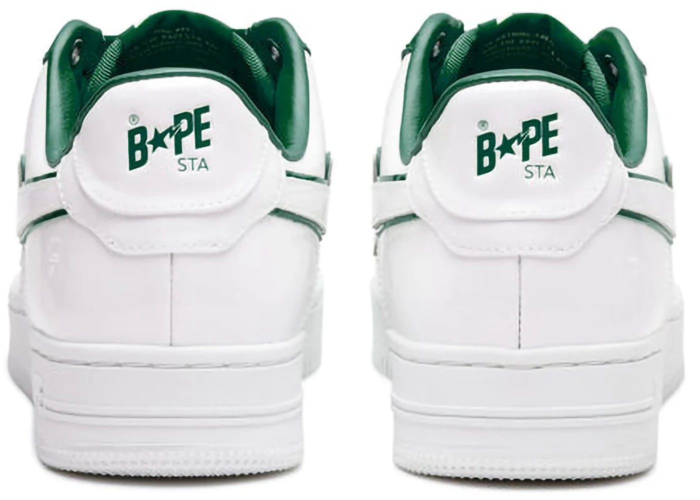 A Bathing Ape Bape Sta Patent Leather White Green