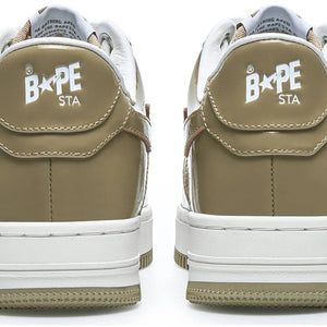 A Bathing Ape Bape Sta Patent Leather White Khaki (2023)