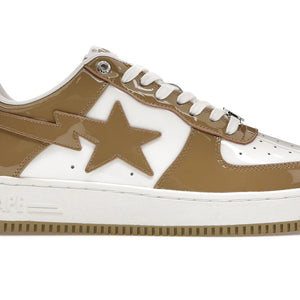 A Bathing Ape Bape Sta Patent Leather White Khaki (2023)