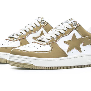 A Bathing Ape Bape Sta Patent Leather White Khaki (2023)