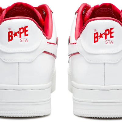 A Bathing Ape Bape Sta Patent Leather White Red