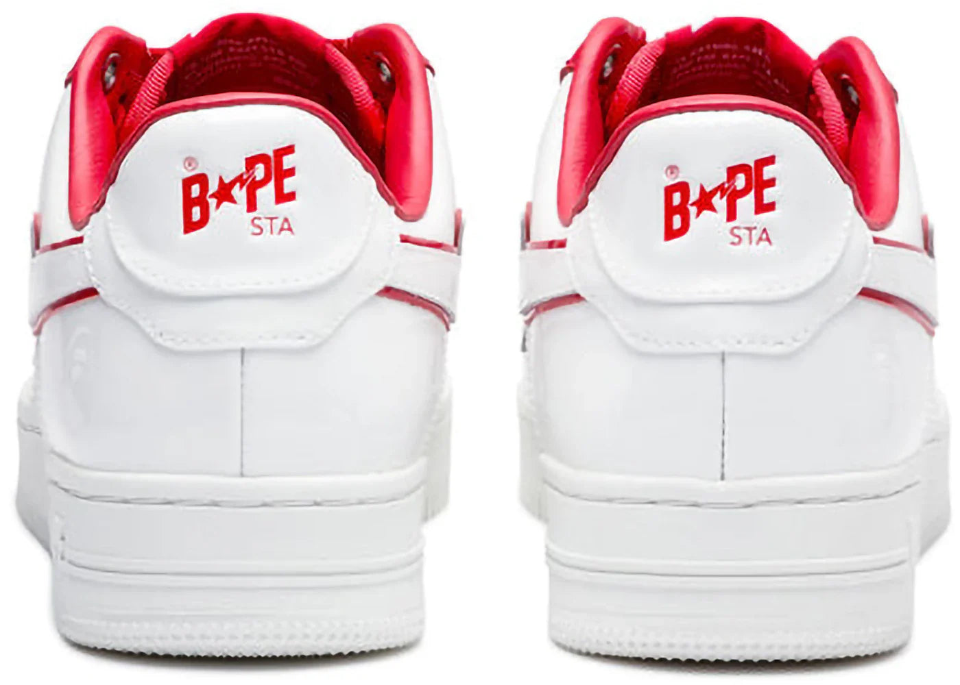 A Bathing Ape Bape Sta Patent Leather White Red