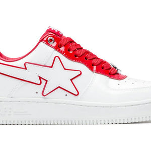 A Bathing Ape Bape Sta Patent Leather White Red