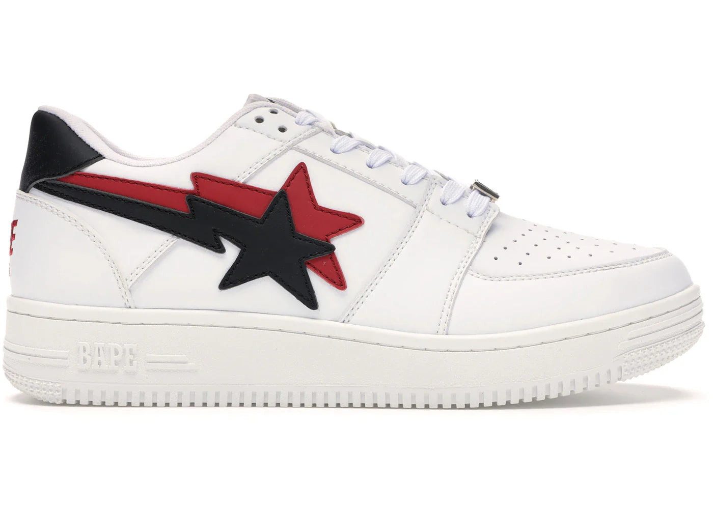 A Bathing Ape Bape Sta Low Double Star White