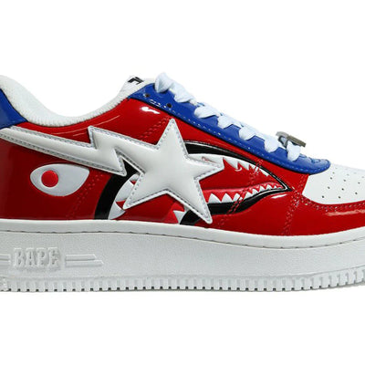 A Bathing Ape Bape Sta Low M2 20th Anniversary Patent Red