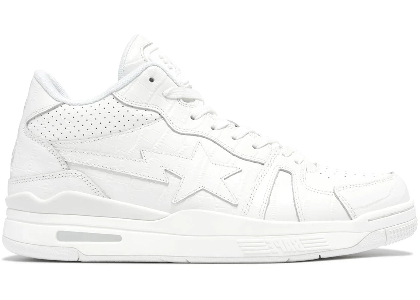A Bathing Ape Clutch Sta #2 White Croc