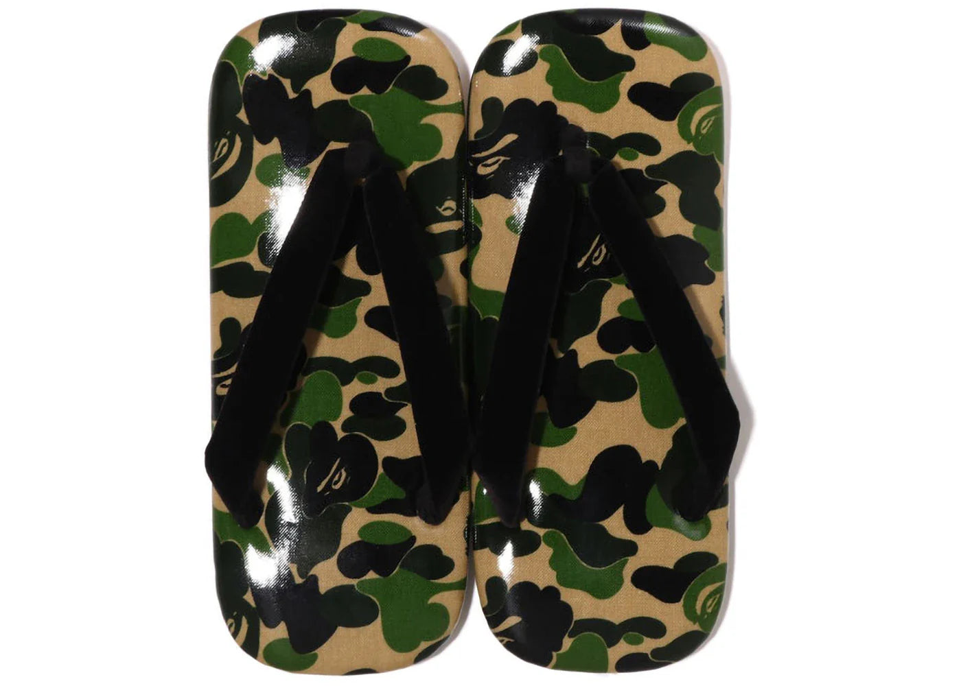 A Bathing Ape Japanese Sandal Green ABC Camo