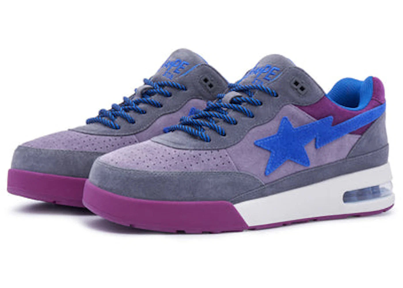 A Bathing Ape Road Sta Premium Suede Purple Blue