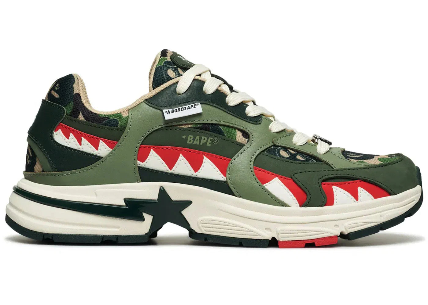 A Bathing Ape Shark Sta Bored Ape Yacht Club Green