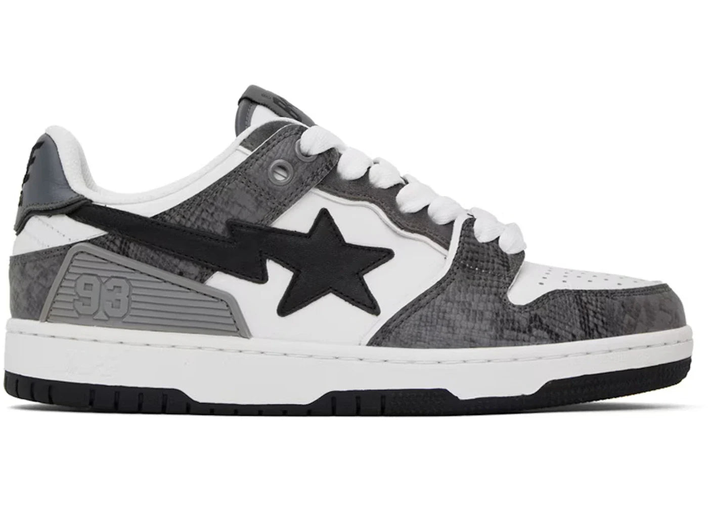 A Bathing Ape Sk8 Sta #1 Black Snakeskin