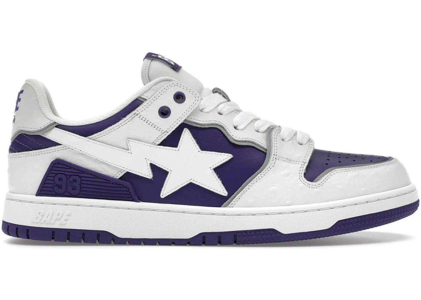A Bathing Ape Sk8 Sta #1 Ostrich Pack White Purple