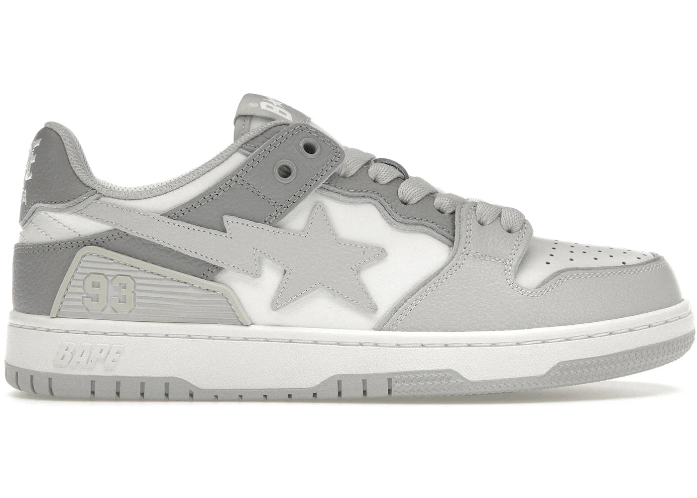 A Bathing Ape Sk8 Sta #5 White Grey
