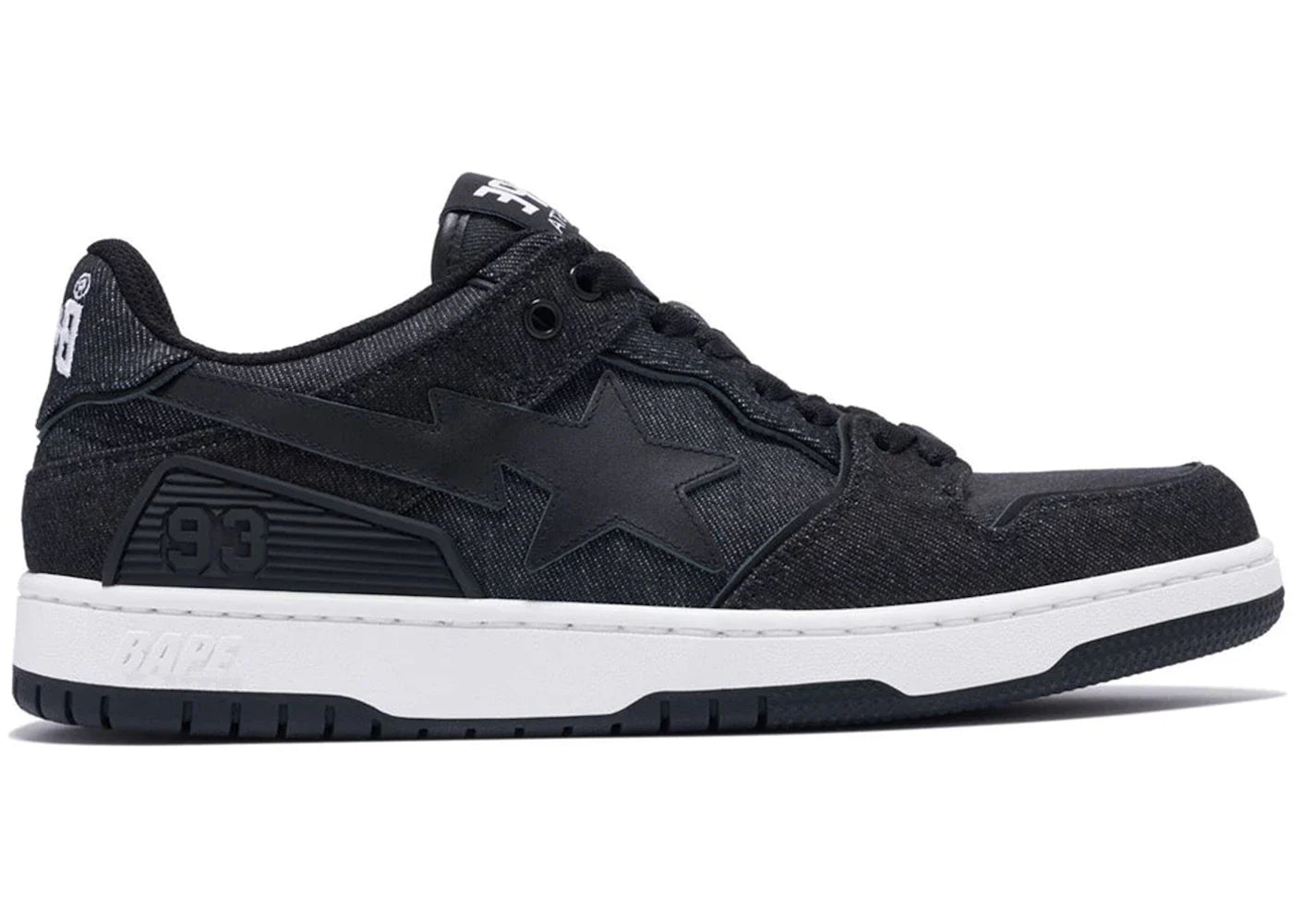 A Bathing Ape Sk8 Sta Black Denim