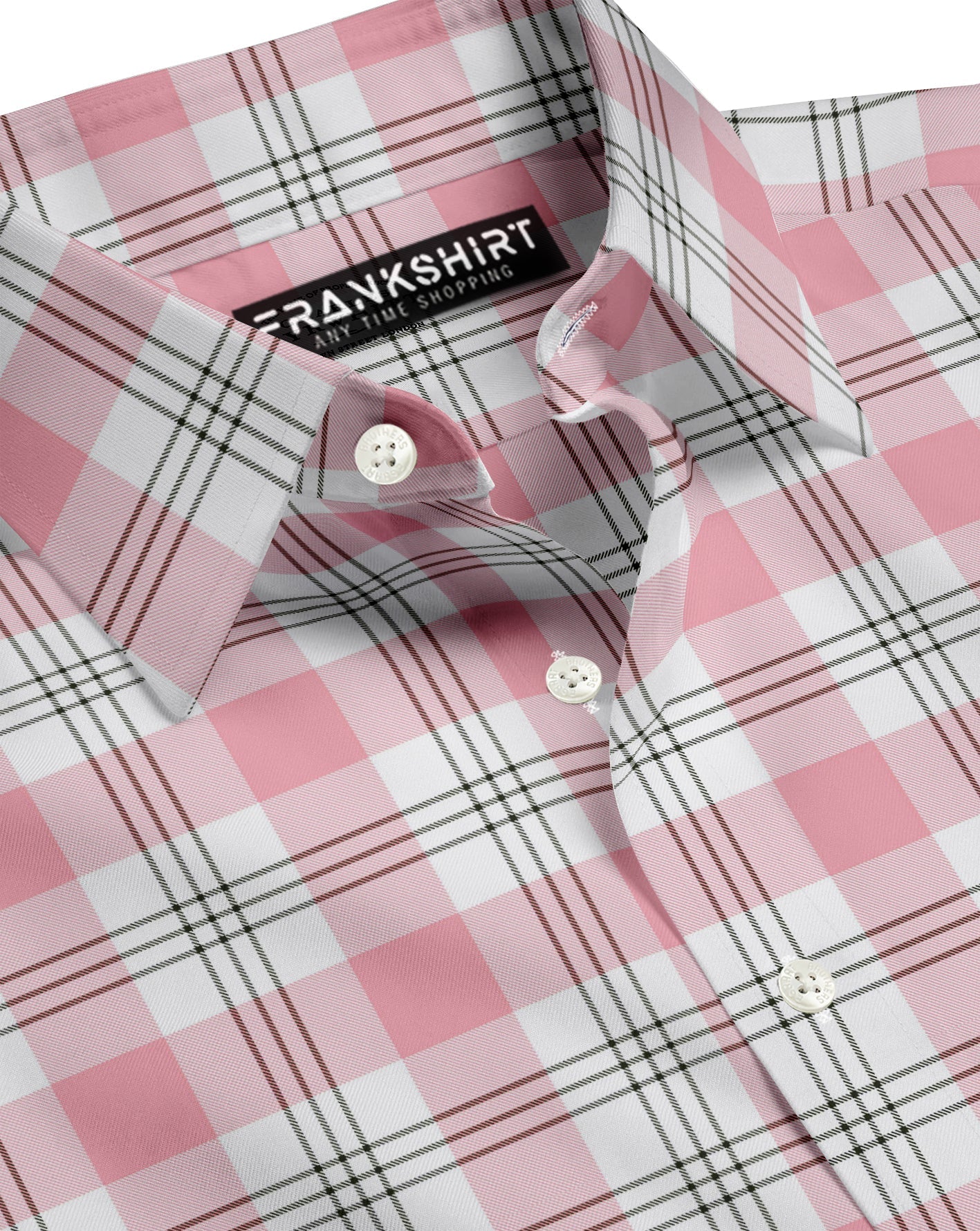 White and Pink Check I Regular Fit I 100% Cotton Shirt