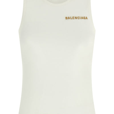 Balenciaga Logo Embroidery Tank Top