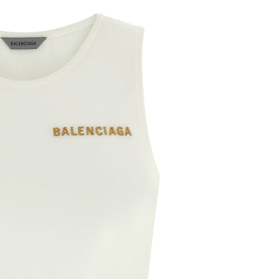 Balenciaga Logo Embroidery Tank Top