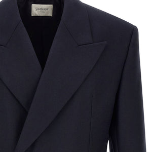 Saint Laurent Felted Wool Gabardine Blazer Jacket