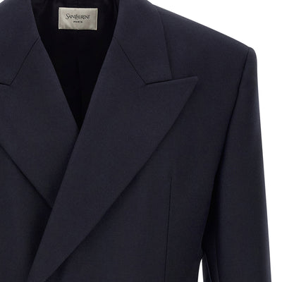 Saint Laurent Felted Wool Gabardine Blazer Jacket
