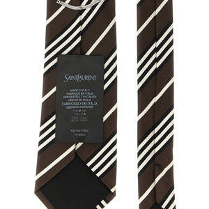 Saint Laurent Diagonal Striped Tie