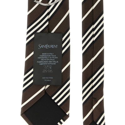 Saint Laurent Diagonal Striped Tie
