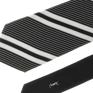 Saint Laurent Jacquard Diagonal Striped Tie