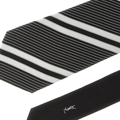 Saint Laurent Jacquard Diagonal Striped Tie
