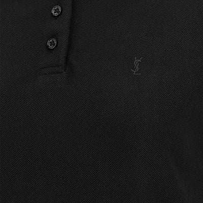 Saint Laurent Cassandre Crop Polo Shirt