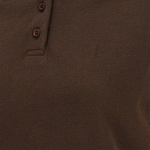 Saint Laurent Cassandre Crop Polo Shirt