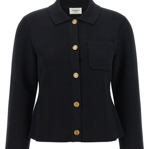 Saint Laurent Cassandre Medallion Cardigan
