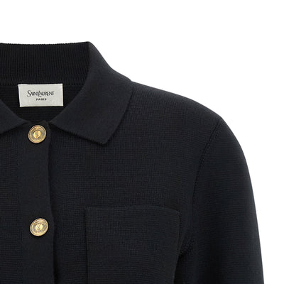 Saint Laurent Cassandre Medallion Cardigan