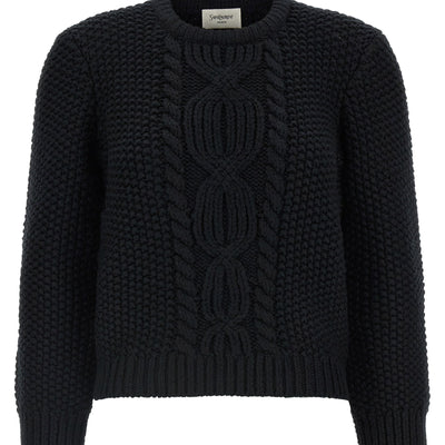 Saint Laurent Wool Sweater With Processing