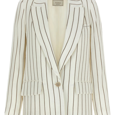 Peserico Pinstripe Twill Blazer