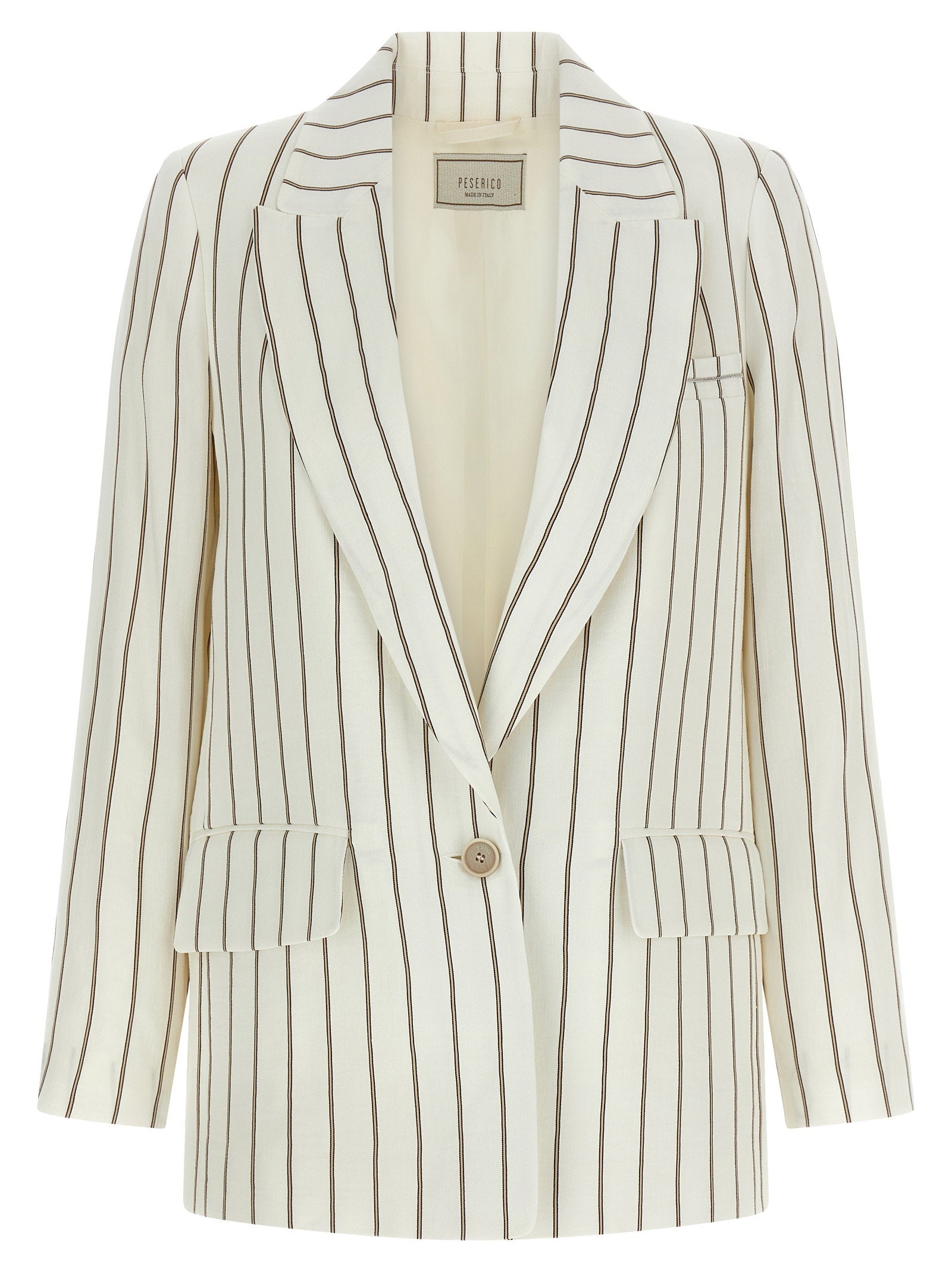 Peserico Pinstripe Twill Blazer