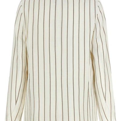 Peserico Pinstripe Twill Blazer