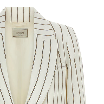 Peserico Pinstripe Twill Blazer