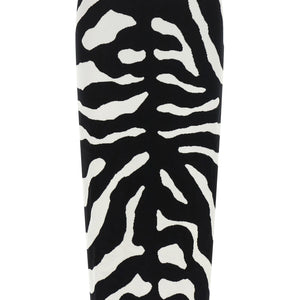 Moschino Zebra Intarsia Skirt