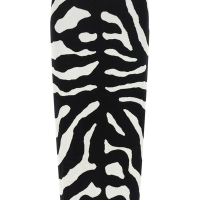 Moschino Zebra Intarsia Skirt