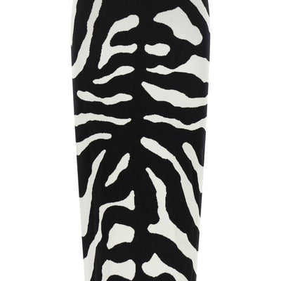 Moschino Zebra Intarsia Skirt