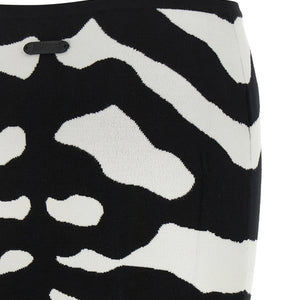Moschino Zebra Intarsia Skirt