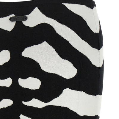 Moschino Zebra Intarsia Skirt