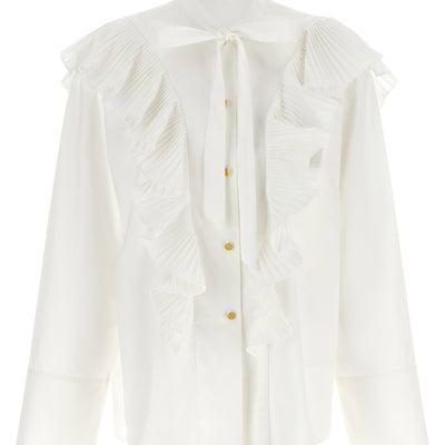 Alberta Ferretti Pleated Ruffle Shirt