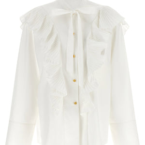 Alberta Ferretti Pleated Ruffle Shirt