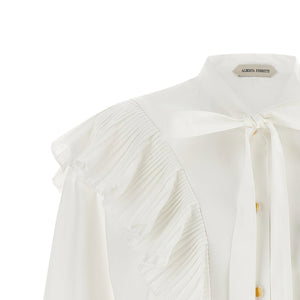 Alberta Ferretti Pleated Ruffle Shirt