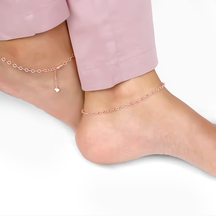 Rose Gold Stylish Anklet