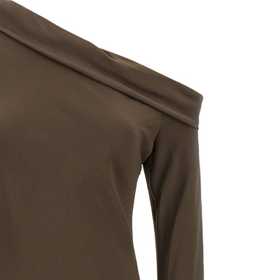 Alberta Ferretti Bare Shoulder Dress